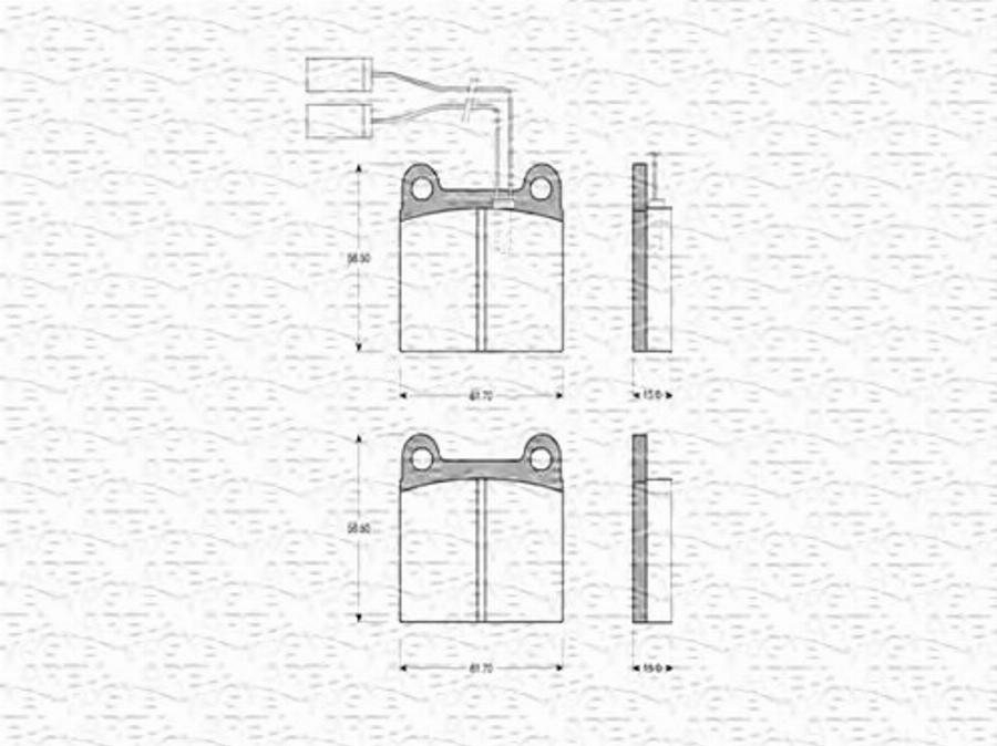 Magneti Marelli 363702160156 - Brake Pad Set, disc brake www.autospares.lv