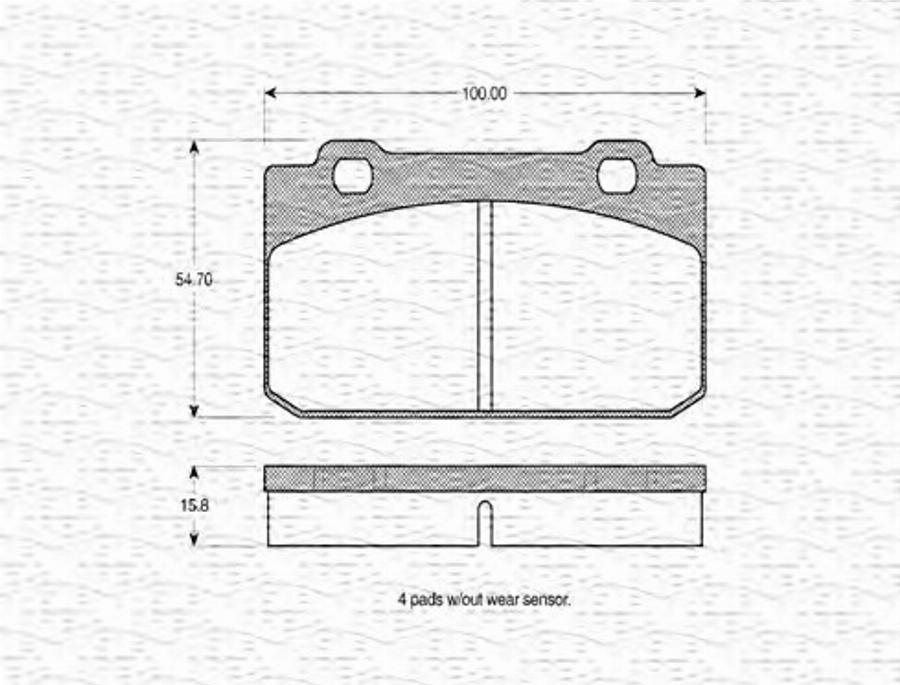 Magneti Marelli 363702160157 - Bremžu uzliku kompl., Disku bremzes www.autospares.lv