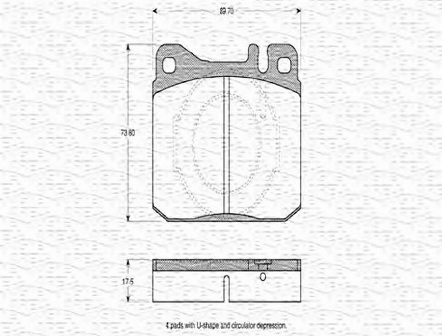 Magneti Marelli 363702160160 - Bremžu uzliku kompl., Disku bremzes www.autospares.lv