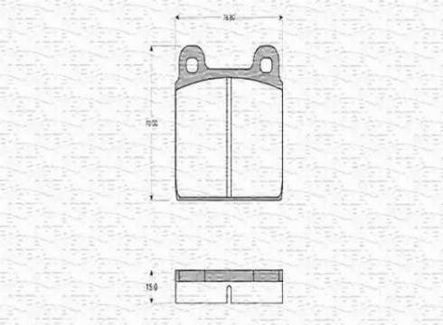 Magneti Marelli 363702160105 - Тормозные колодки, дисковые, комплект www.autospares.lv