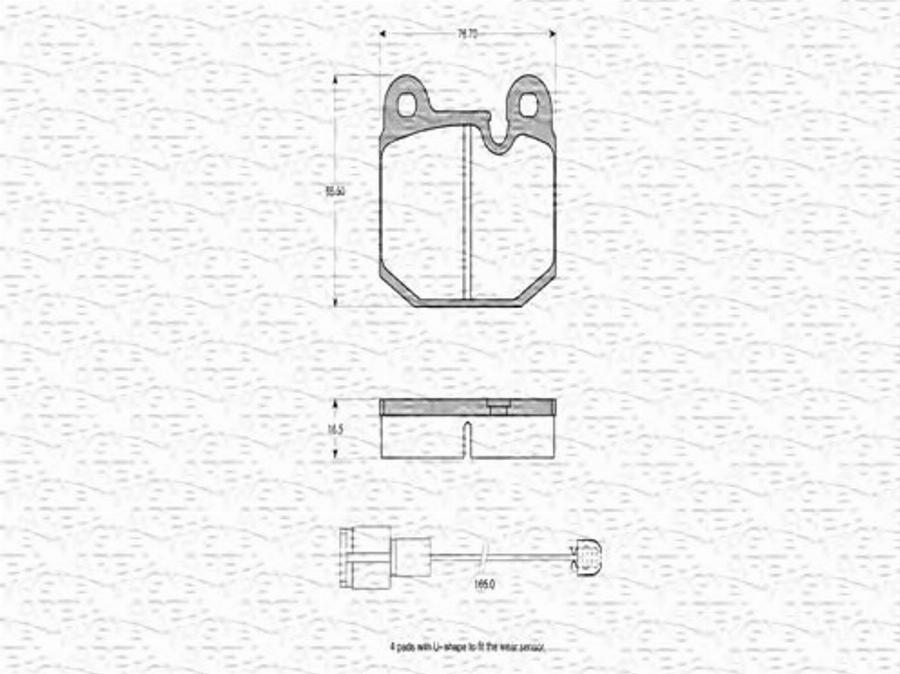 Magneti Marelli 363702160103 - Bremžu uzliku kompl., Disku bremzes www.autospares.lv