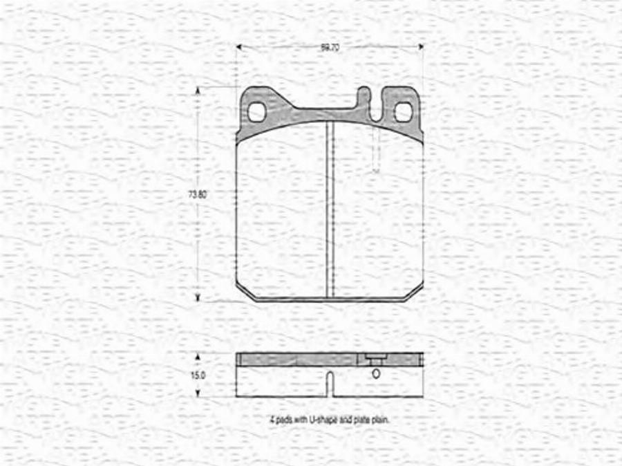 Magneti Marelli 363702160107 - Bremžu uzliku kompl., Disku bremzes www.autospares.lv