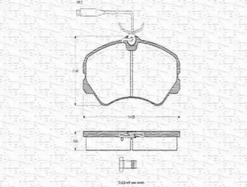 Magneti Marelli 363702160183 - Bremžu uzliku kompl., Disku bremzes autospares.lv