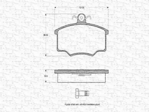 Magneti Marelli 363702160123 - Brake Pad Set, disc brake www.autospares.lv