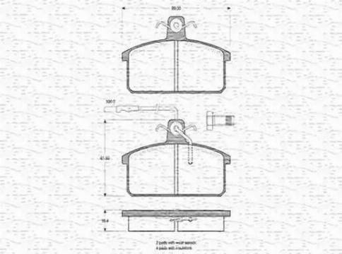 Magneti Marelli 363702160175 - Тормозные колодки, дисковые, комплект www.autospares.lv