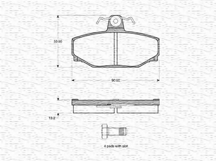 Magneti Marelli 363702160849 - Bremžu uzliku kompl., Disku bremzes www.autospares.lv