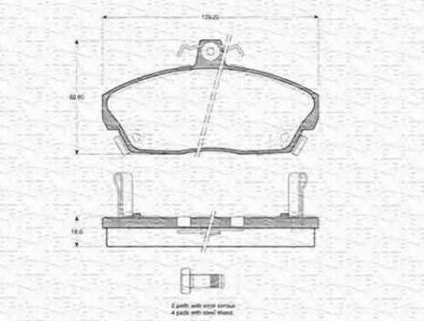 Magneti Marelli 363702160859 - Bremžu uzliku kompl., Disku bremzes autospares.lv