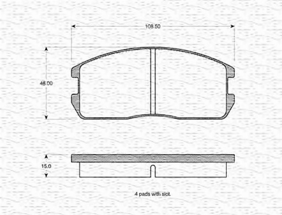 Magneti Marelli 363702160809 - Bremžu uzliku kompl., Disku bremzes www.autospares.lv