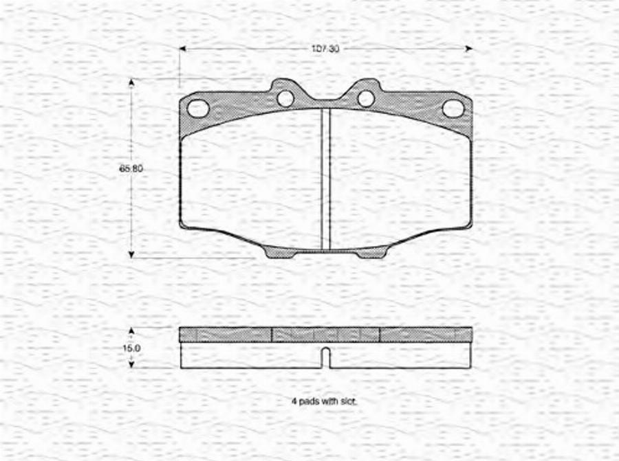 Magneti Marelli 363702160803 - Bremžu uzliku kompl., Disku bremzes www.autospares.lv