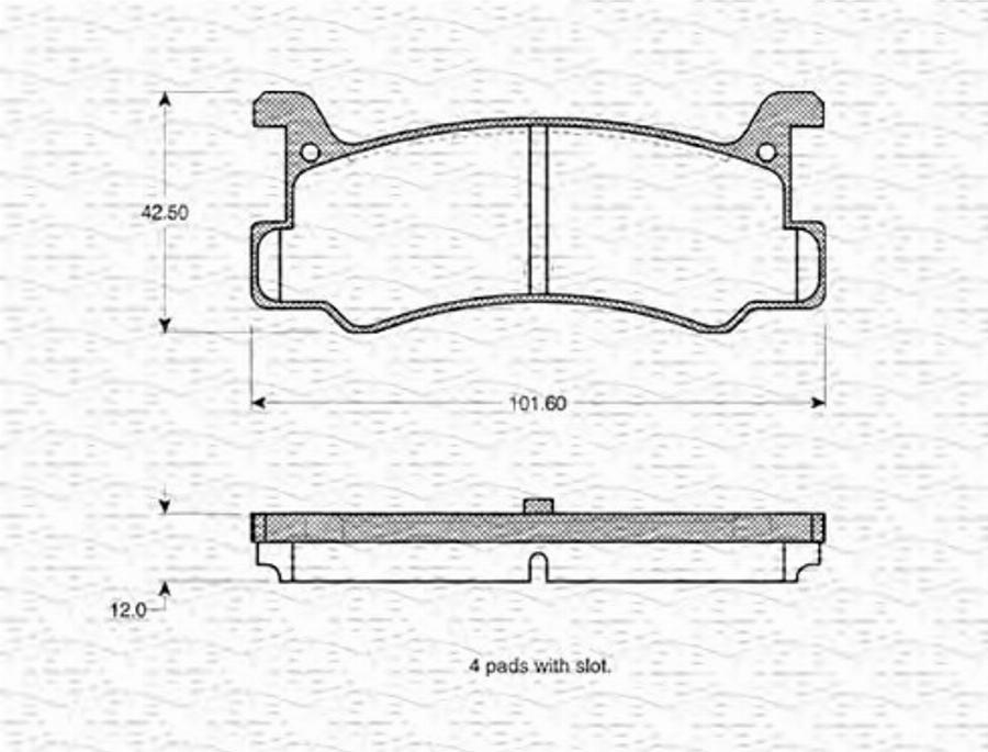 Magneti Marelli 363702160817 - Bremžu uzliku kompl., Disku bremzes www.autospares.lv