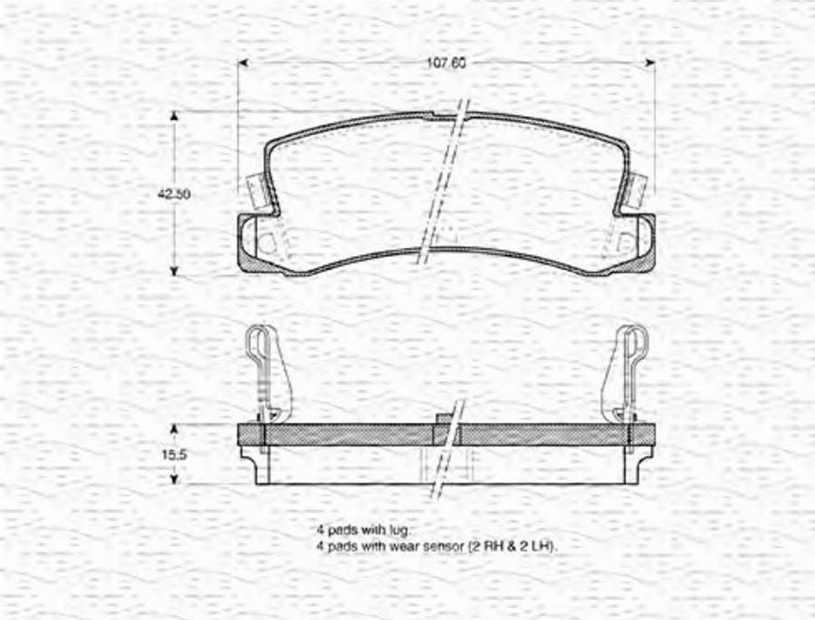 Magneti Marelli 363702160885 - Bremžu uzliku kompl., Disku bremzes www.autospares.lv