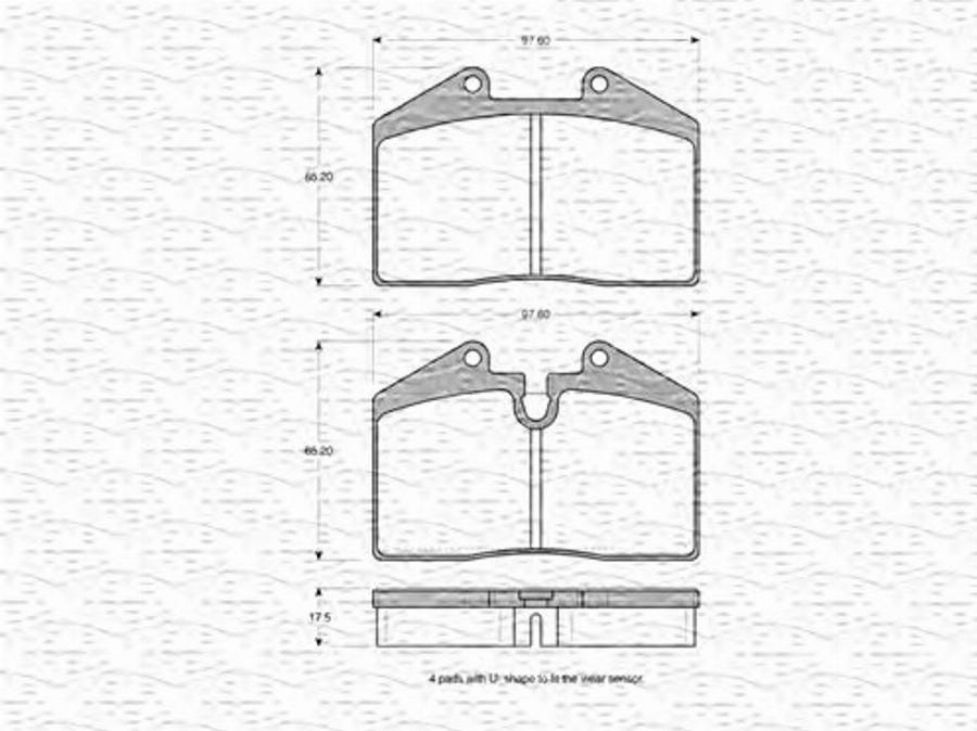 Magneti Marelli 363702160820 - Bremžu uzliku kompl., Disku bremzes www.autospares.lv