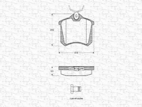 Magneti Marelli 363702160345 - Bremžu uzliku kompl., Disku bremzes autospares.lv