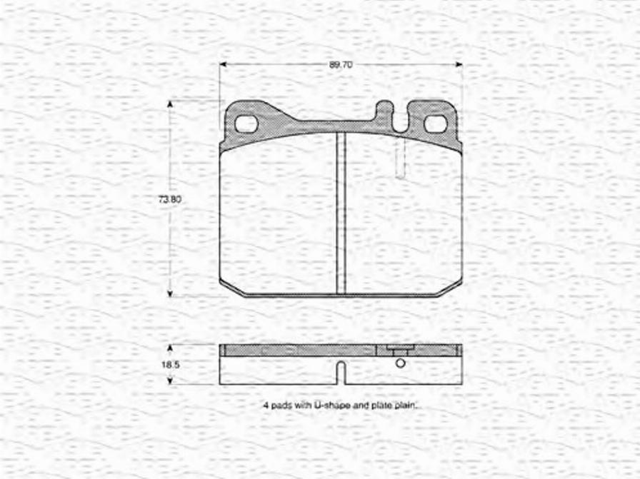 Magneti Marelli 363702160348 - Bremžu uzliku kompl., Disku bremzes www.autospares.lv