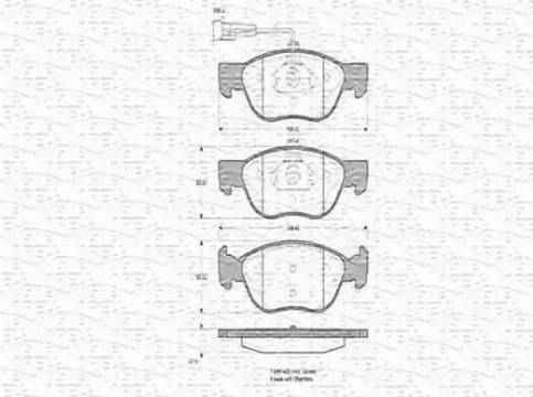 Magneti Marelli 363702160342 - Bremžu uzliku kompl., Disku bremzes autospares.lv