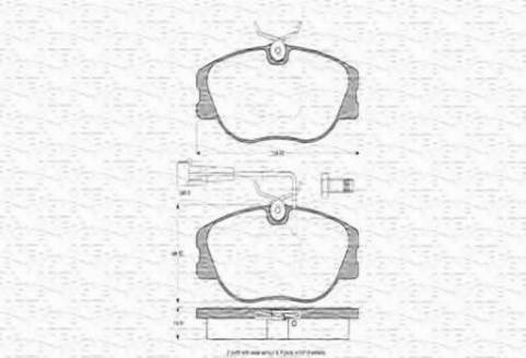 Magneti Marelli 363702160358 - Brake Pad Set, disc brake www.autospares.lv