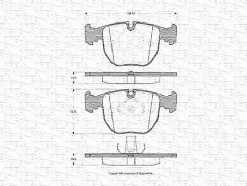 Magneti Marelli 363702160368 - Bremžu uzliku kompl., Disku bremzes www.autospares.lv