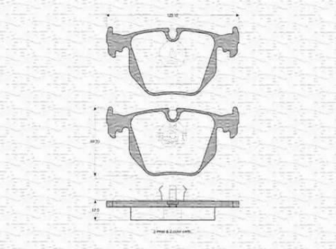 Magneti Marelli 363702160367 - Bremžu uzliku kompl., Disku bremzes www.autospares.lv