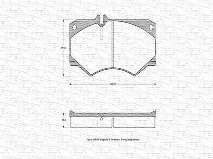 Magneti Marelli 363702160309 - Bremžu uzliku kompl., Disku bremzes www.autospares.lv