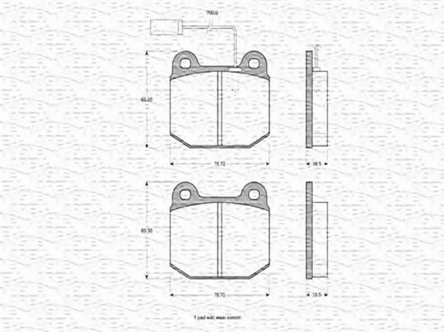 Magneti Marelli 363702160314 - Bremžu uzliku kompl., Disku bremzes www.autospares.lv