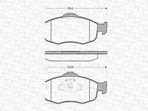 Magneti Marelli 430216170320 - Bremžu uzliku kompl., Disku bremzes www.autospares.lv