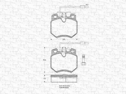 Magneti Marelli 430216170299 - Bremžu uzliku kompl., Disku bremzes www.autospares.lv