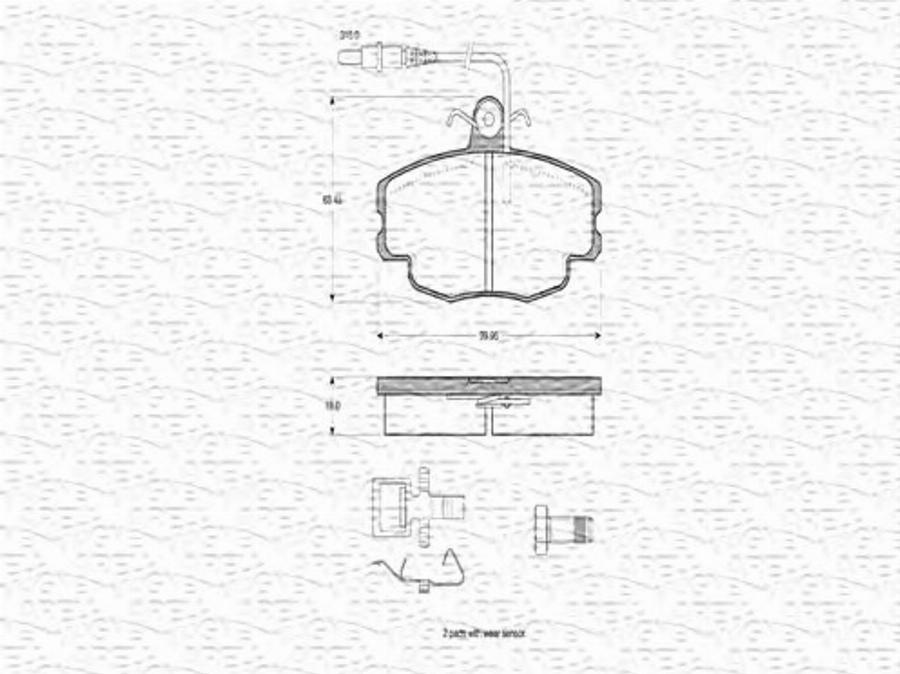 Magneti Marelli 363702160294 - Brake Pad Set, disc brake www.autospares.lv