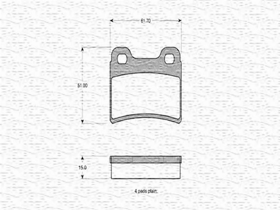 Magneti Marelli 363702160290 - Bremžu uzliku kompl., Disku bremzes www.autospares.lv