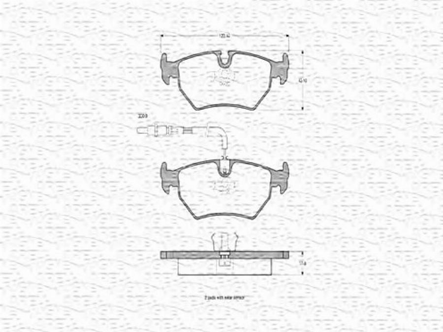 Magneti Marelli 363702160291 - Bremžu uzliku kompl., Disku bremzes www.autospares.lv