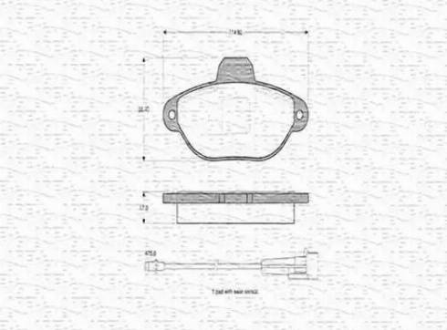 Magneti Marelli 363702160298 - Bremžu uzliku kompl., Disku bremzes www.autospares.lv