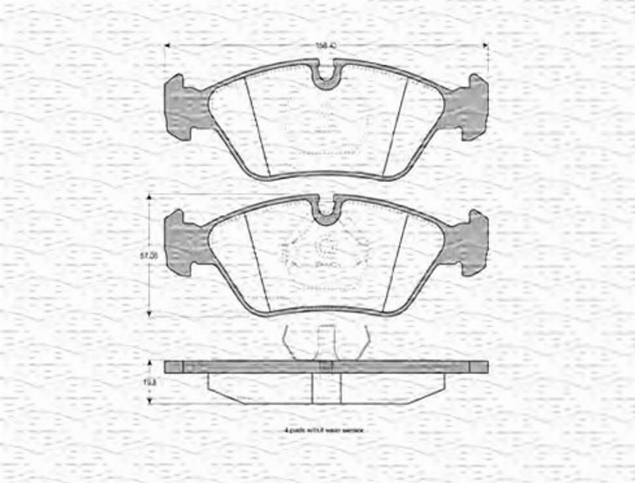 Magneti Marelli 363702160203 - Bremžu uzliku kompl., Disku bremzes www.autospares.lv