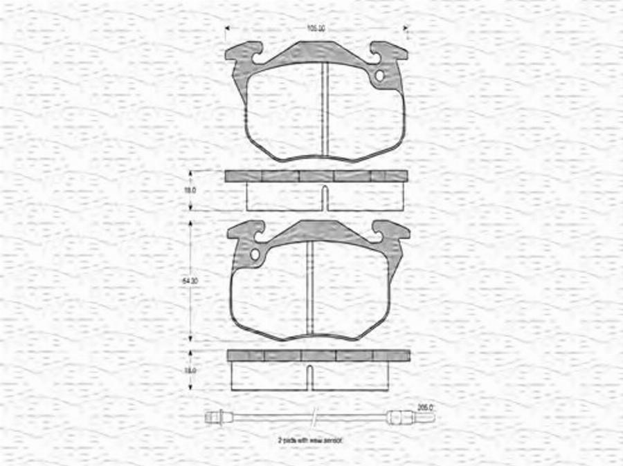 Magneti Marelli 363702160214 - Bremžu uzliku kompl., Disku bremzes www.autospares.lv