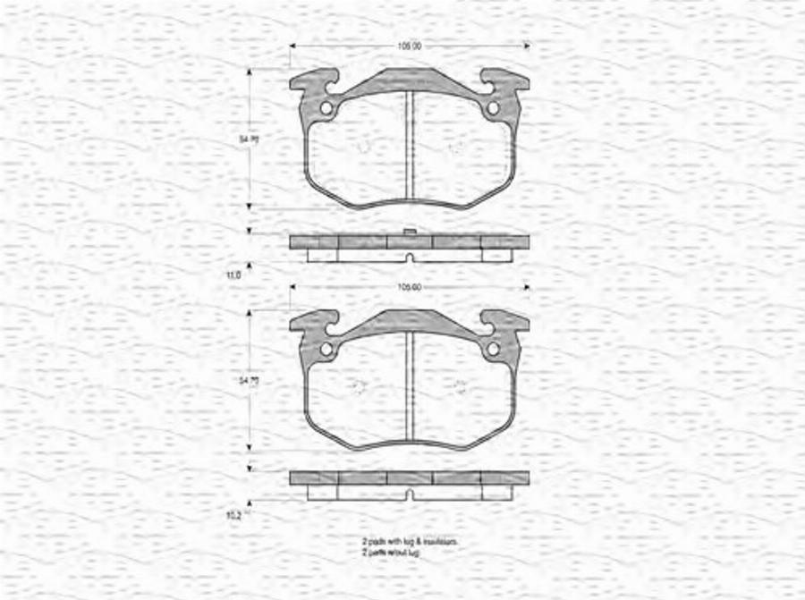 Magneti Marelli 363702160216 - Bremžu uzliku kompl., Disku bremzes www.autospares.lv