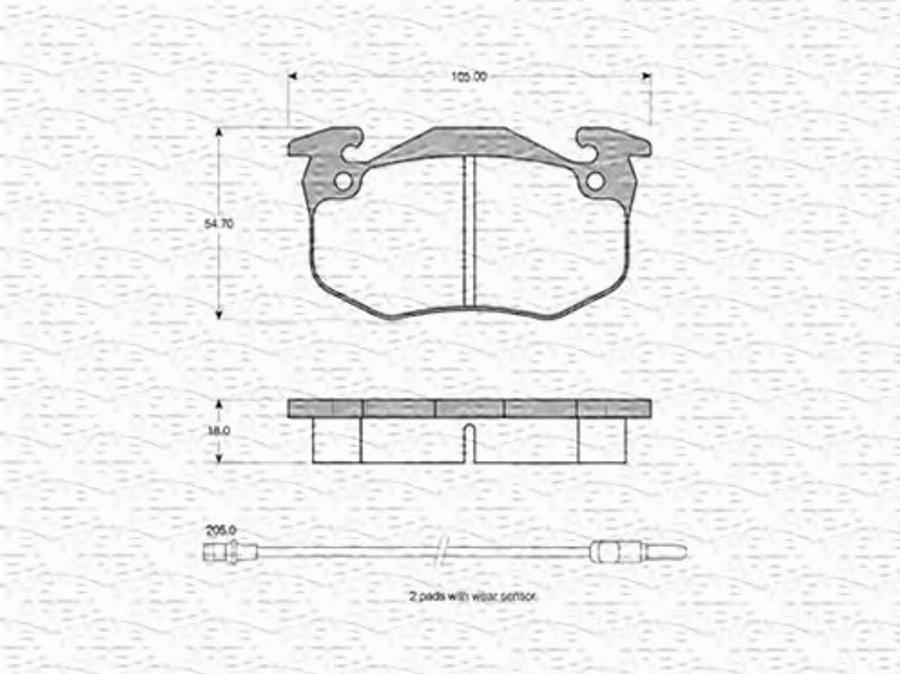 Magneti Marelli 363702160218 - Bremžu uzliku kompl., Disku bremzes www.autospares.lv