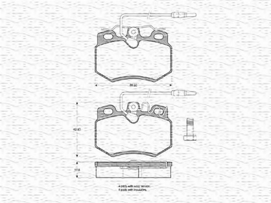 Magneti Marelli 363702160217 - Bremžu uzliku kompl., Disku bremzes www.autospares.lv