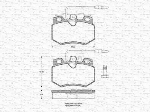 Magneti Marelli 430216170217 - Bremžu uzliku kompl., Disku bremzes www.autospares.lv