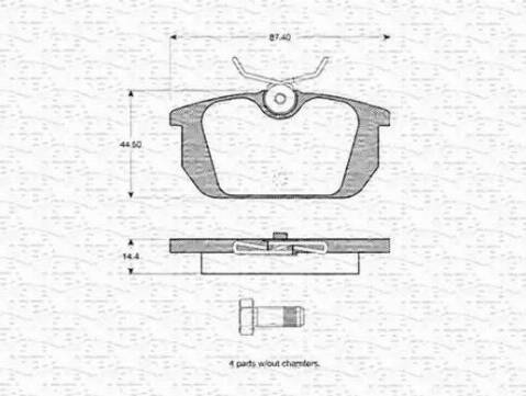 Magneti Marelli 363702160236 - Bremžu uzliku kompl., Disku bremzes www.autospares.lv