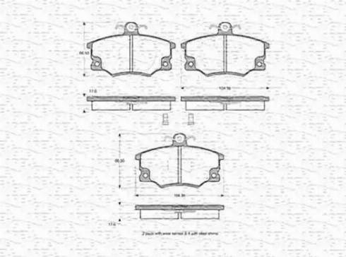 Magneti Marelli 363702160230 - Brake Pad Set, disc brake www.autospares.lv