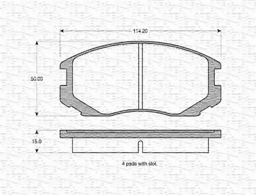 Magneti Marelli 363702160743 - Bremžu uzliku kompl., Disku bremzes www.autospares.lv