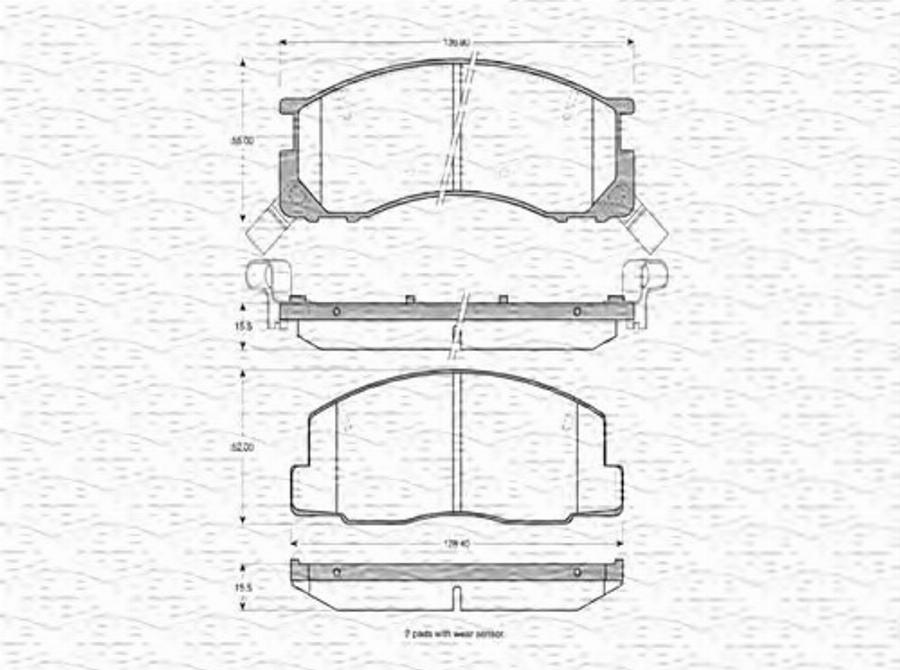 Magneti Marelli 363702160747 - Bremžu uzliku kompl., Disku bremzes www.autospares.lv