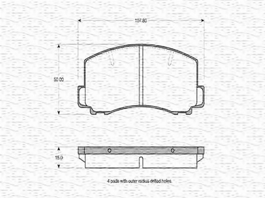 Magneti Marelli 363702160769 - Bremžu uzliku kompl., Disku bremzes www.autospares.lv