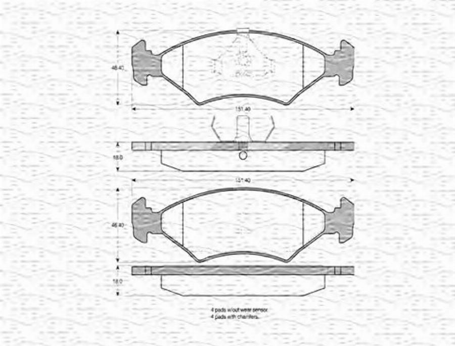 Magneti Marelli 363702160712 - Bremžu uzliku kompl., Disku bremzes www.autospares.lv