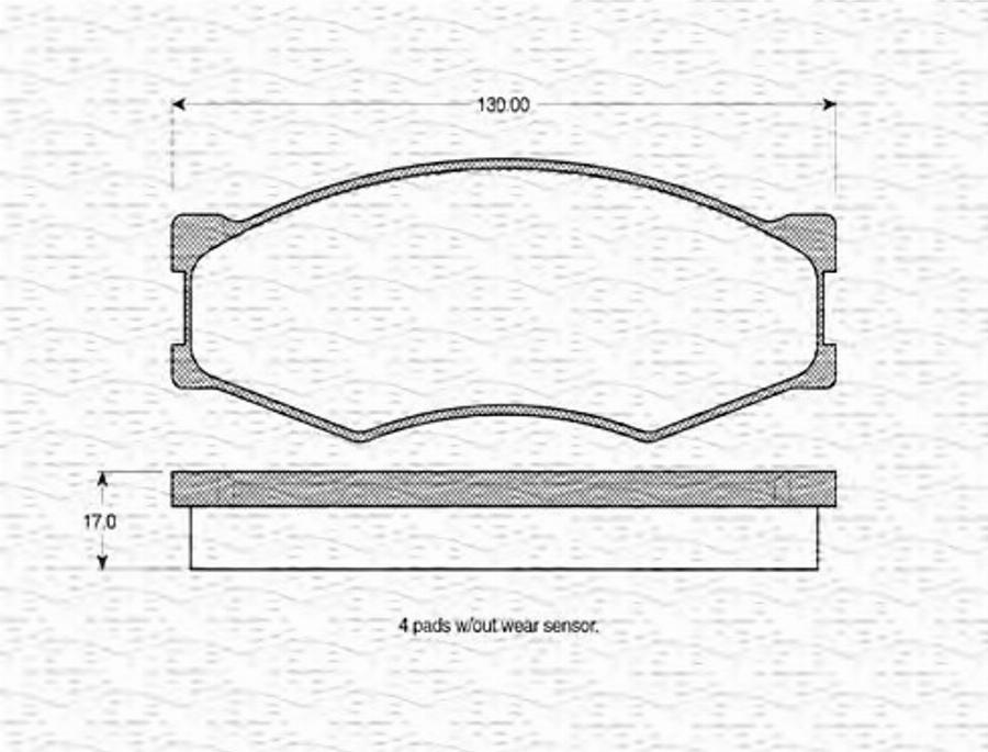 Magneti Marelli 363702160785 - Bremžu uzliku kompl., Disku bremzes www.autospares.lv