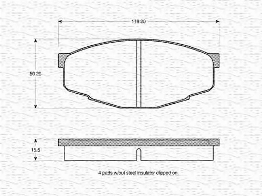 Magneti Marelli 363702160734 - Bremžu uzliku kompl., Disku bremzes www.autospares.lv