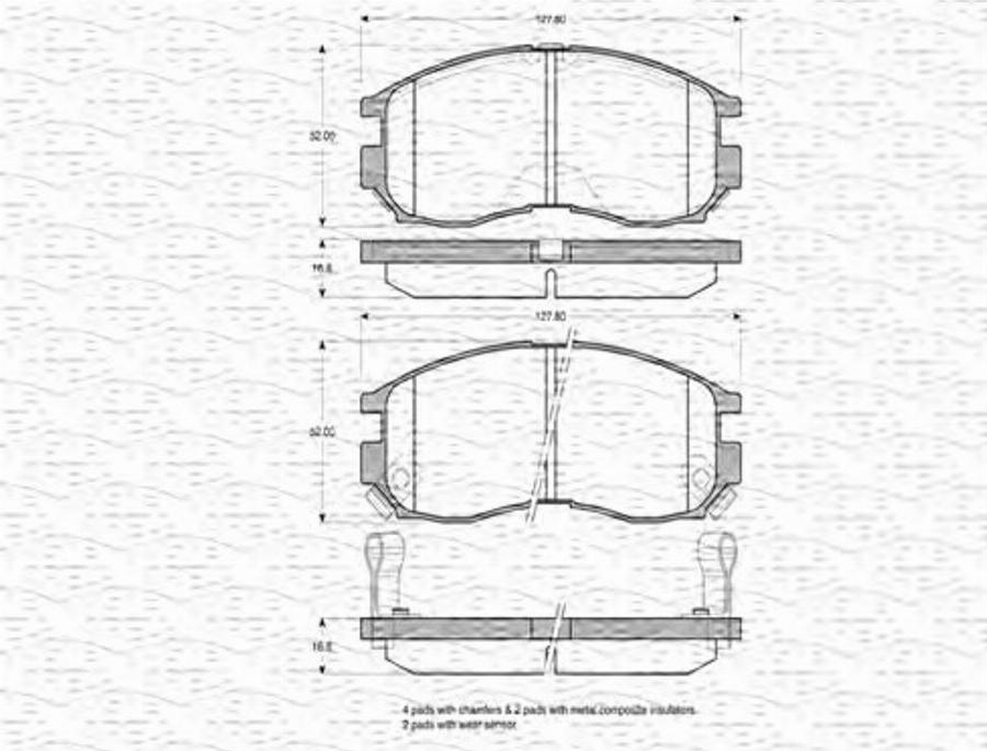 Magneti Marelli 363702160777 - Bremžu uzliku kompl., Disku bremzes www.autospares.lv