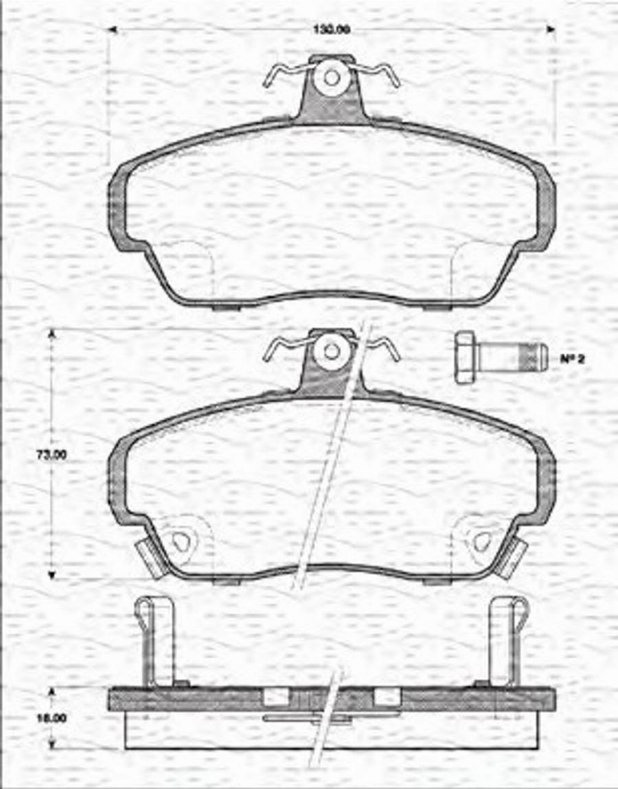 Magneti Marelli 363702161419 - Bremžu uzliku kompl., Disku bremzes www.autospares.lv