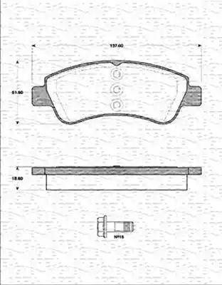 Magneti Marelli 363702161418 - Тормозные колодки, дисковые, комплект www.autospares.lv