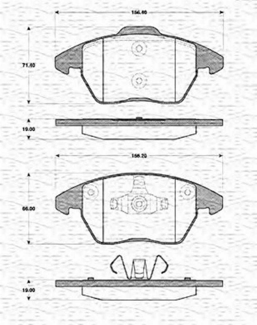 Magneti Marelli 363702161417 - Bremžu uzliku kompl., Disku bremzes www.autospares.lv