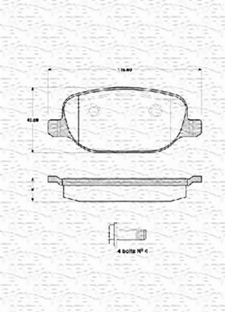 Magneti Marelli 363702161434 - Bremžu uzliku kompl., Disku bremzes www.autospares.lv