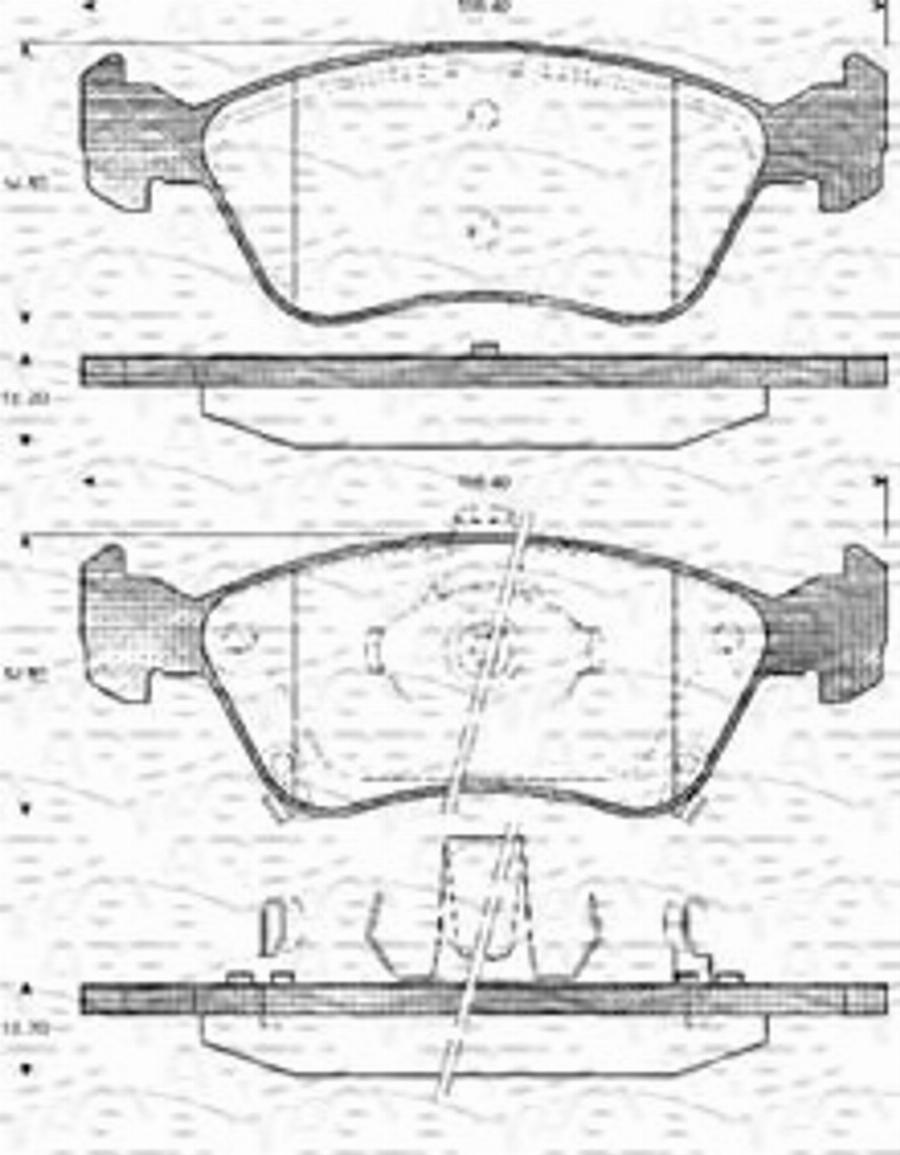 Magneti Marelli 363702161045 - Bremžu uzliku kompl., Disku bremzes www.autospares.lv